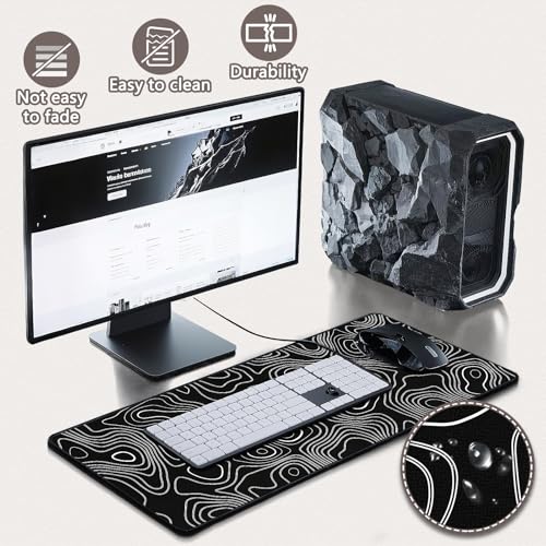 Yuhijoy Large Gaming Mouse Pad 31.5" x 11.8" Desk Mat Non-Slip Surface