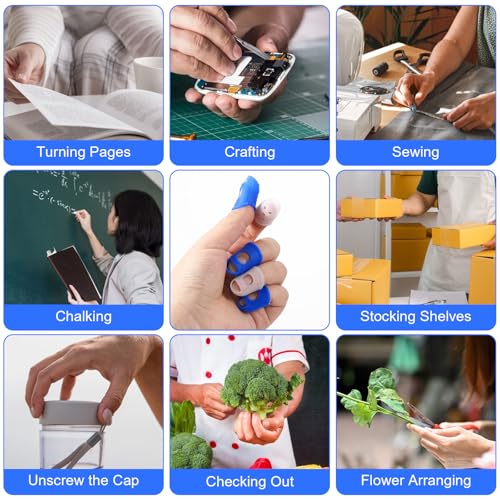 Silicone Finger Protectors for Sewing & Embroidery - 16 Pcs, Multiple Sizes