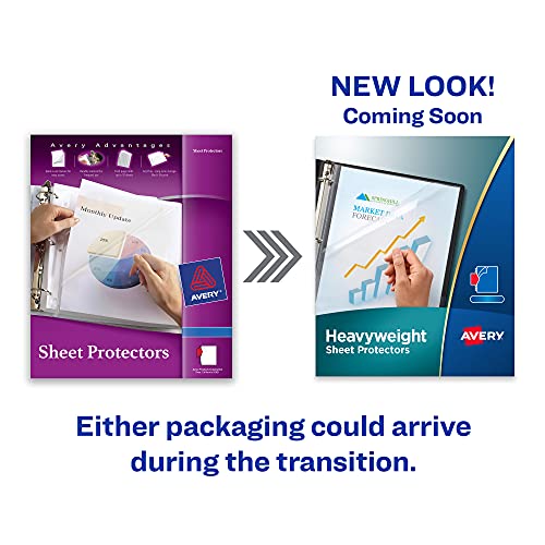 Avery Diamond Clear Heavyweight Sheet Protectors, Easy Load, 200 Document Protectors (74400)