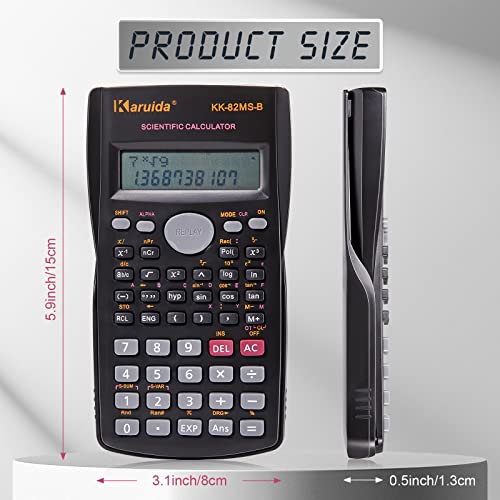 Flutesan 10 Pieces 2 Line Engineering Scientific Calculator Bulk Function Math Calculator Large Display for Student Teacher Classroom High School College School, AAA Batteries Included