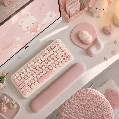Demon Chest Pink Serenity ErgoComfort Gel Wrist Rest Mouse Pad - Ergonomic Office & Gaming Accessory