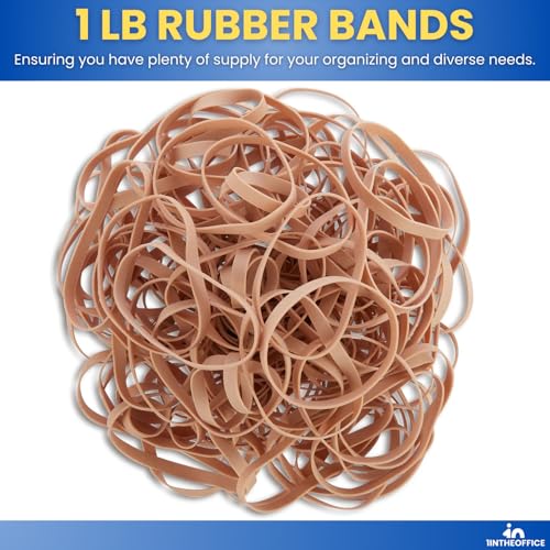 Heavy-Duty Beige Thick Rubber Bands Size 64 – 380 Pack | 1InTheOffice