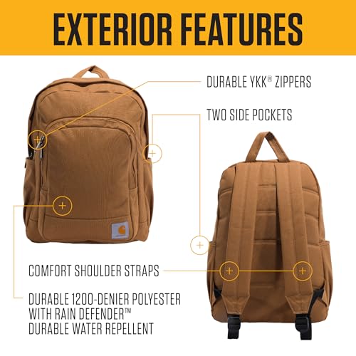 Carhartt 25L Classic Backpack Black - One Size Durable School & Travel Bag