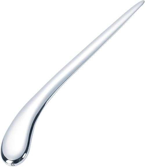 Natico Originals Silver Desktop Letter Opener - Non-Tarnishing Design with Sleek Curved Edge & Comfortable Grip