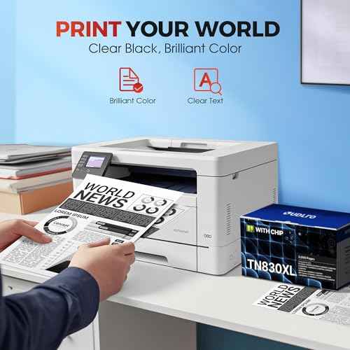 TN830XL TN830 Toner Cartridges - Replacement Compatible for Brother TN830 TN-830 TN830XL Compatible with HL-L2460DW DCP-L2640DW HL-L2405W HL-L2400D HL-L2480DW MFC-L2820DW Printer (1 Black)