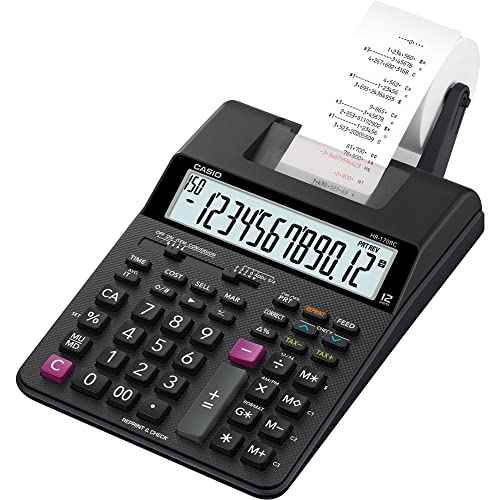 Casio HR-170RC Printing Calculator, Black, 2.6" x 6.5" x 11.6"