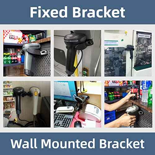 Universal Barcode Scanner Holder, Barcode Scanning Holder, Barcode Reader Rack Bracket Wall Mount Accessiors Fit for Most Scanner Barcode Scanners Label Readers (5pcs-Style U)