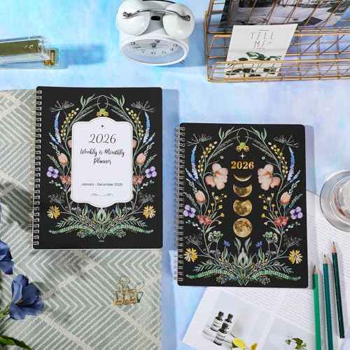 2026 Planner - Planner 2026, Jan. 2026 - Dec. 2026, 8.5'' x 11'', 2026 Planner Weekly and Monthly with Tabs, Pocket, Twin-wire Binding, 2026 planners