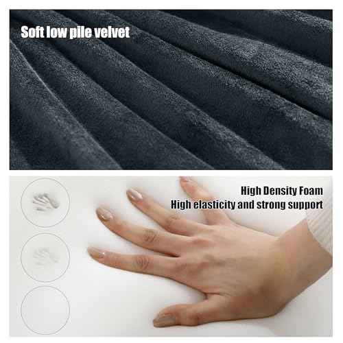 HOMBYS Extra Large Recliner Leg Pillow, Memory Foam Foot Rest Cushion Wave Shape Recliner Footrest Extender, Multi Purpose Back & Lumbar Support Pillow for Recliner, Bed, Sofa Couch,Grey