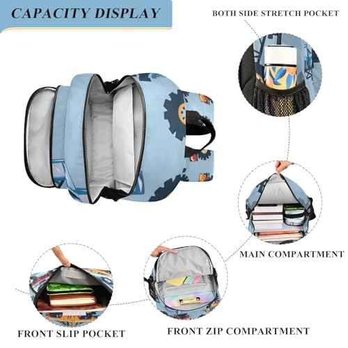 senya School Backpack Kids College Rucksack Travel Bookbag Fashion Back Pack Girls Boys Monster Truck Cars