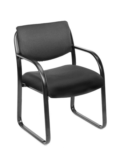 Boss Office Products Fabric Guest Chair in Black 22.5D x 21W x 33H in