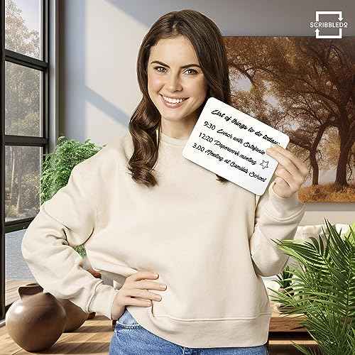 Scribbledo Small White Board Dry Erase Mini Whiteboard 5x7 Inch Small Dry Erase Board Board Dry Erase Lapboards Handheld Personal White Boards for Students Small Whiteboard Office Kitchen