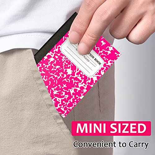 feela 70 Pack Mini Composition Notebook Bulk, Cute Pocket Composition Note Pad, Small Journal Notebooks for Students College School Supplies, 4.5" X 3.25", Narrow Ruled, 5 Pastel Marble Covers