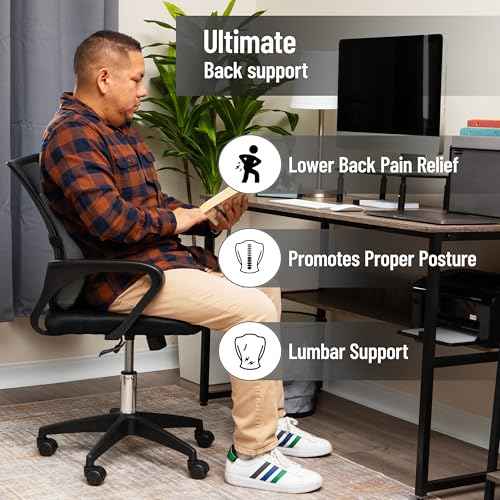 Mind Reader Lumbar Support Cushion for Office Chair and Car Seat, Memory Foam and Cooling Gel Core, Air-Cloud Technology, 15.5" L x 3.75" W x 14.25" H, Black
