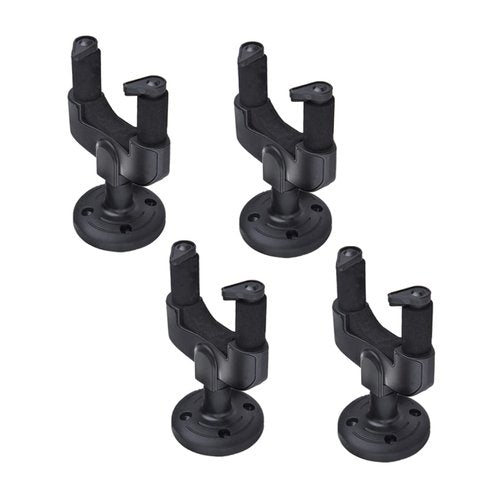 Vaguelly 4Pcs Detachable Guitar Hangers Wall Mount with Auto Locking Grip Black Guitar Rack with Base Secure Wall Holder for Acoustic Electric Guitars Space Saving Design