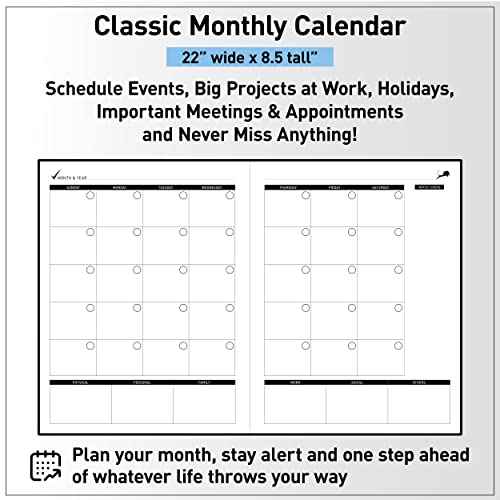 Daily Planner - Professional Life Planner, Calendar & Gratitude Journal to Increase Productivity, Time Management & Happiness - Vegan Leather Softcover, 6 Months, Undated 24 Hour Business Planner