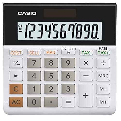 Casio MH-10M Desktop Calculator ? Large 10-Digit Display | Cost/Sell/Margin & Tax Functions | Ideal for Home & Office Use