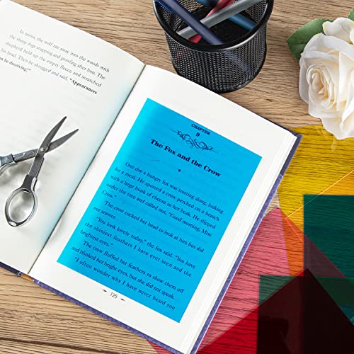 A5 6-Color Dyslexia Overlays Pack - 12 Sheets for Reading Assistance