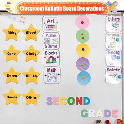 MixTeach 200 Pcs Gold Star Cutouts 4 Inch Paper Star Shapes Die Cut Yellow Double Sided Paper Star Classroom Decoration for Bulletin Board DIY Kids School Craft Projects Party Wall Decoration
