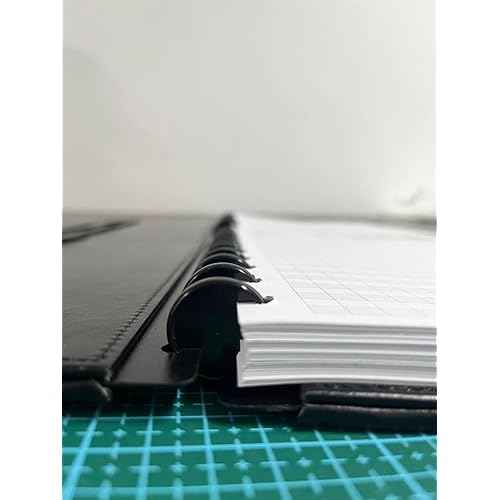 Refillable 11 Disc Discbound Notebook - Letter Size, 75 Sheets, Narrow Ruled PU Leather Vegan PU cover