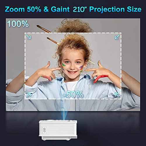 Laptop Computer Portable Projector WiFi Video Movie Outdoor Home Cinema HDMI Multimedia 5500Lux 1080P support Keystone Correction Compatible with TV, PC, HDMI, USB, VGA, iOS/Android