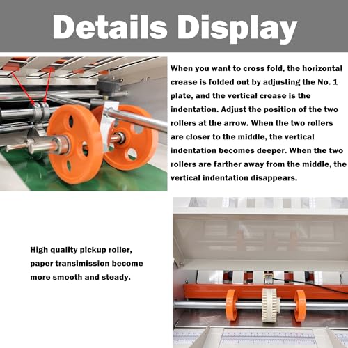 Digital Paper Folding Machine with Adjustable Speed & 4 Trays - HQHAOTWU
