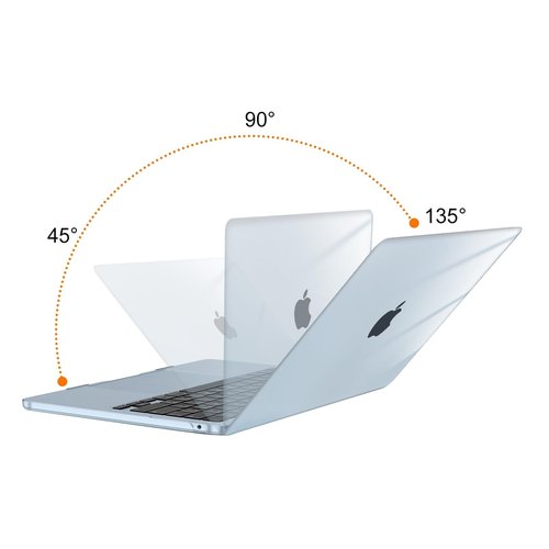 MOSISO Compatible with MacBook Air 13 inch Case 2025 2024 2023 2022 M4 A3240 M3 A3113 M2 A2681, Plastic Hard Shell&Keyboard Cover&Screen Film&Type C for MacBook Air 13.6 inch Case, Crystal Sky Blue