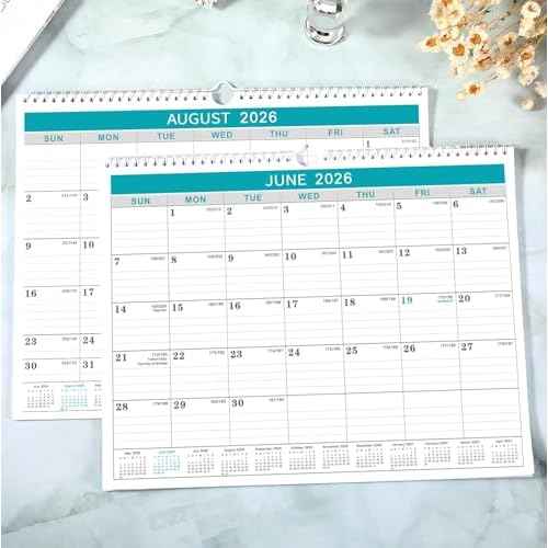Calendar 2026, 12 Months from January 2026 to December 2026,11.5" x 14.6", with Julian Date