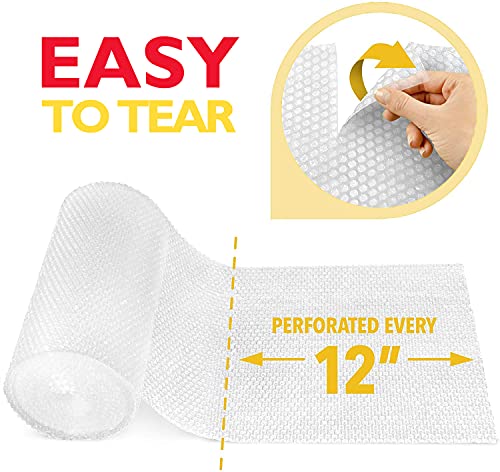 PackageZoom 12 Inch x 30 Ft Bubble Cushioning Wrap Roll Perforated Every 12" Shipping & Moving Supplies