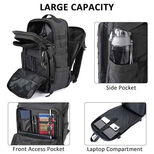 MATEIN 17 Inch Laptop Backpack, Large Military Tactical Backpack for Men TSA Approved, Water Resistant Work Day Pack Computer Bag, Travel Laptop Carry on for Camping Hiking