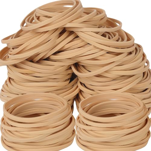 Heavy-Duty Rubber Bands 200 Pcs #33 3" x 1/8" Beigé Office Bundling