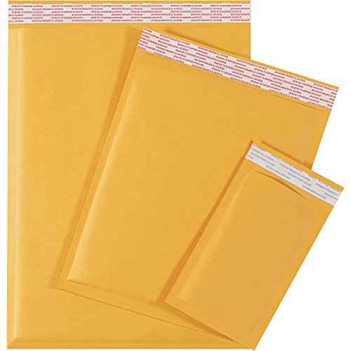 Aviditi Kraft Bubble Mailers #6, 12 1/2" x 19", Self-Seal, Padded Envelopes for Packing, Mailing and Shipping, Case of 50