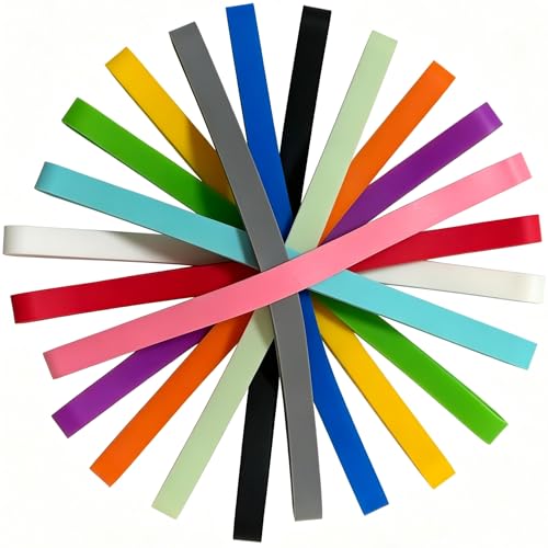 HAIDIBAO Silicone Rubber Bands 12Pcs 8in Multicolor Heavy Duty Wide 0.39in