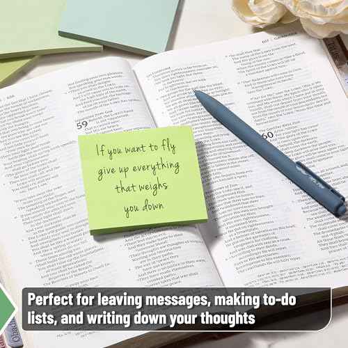 Mr. Pen- Sticky Notes, 3¡±x3¡±, 12 Pads, 600 Sheets, Shades of Green Sticky Notes 3x3