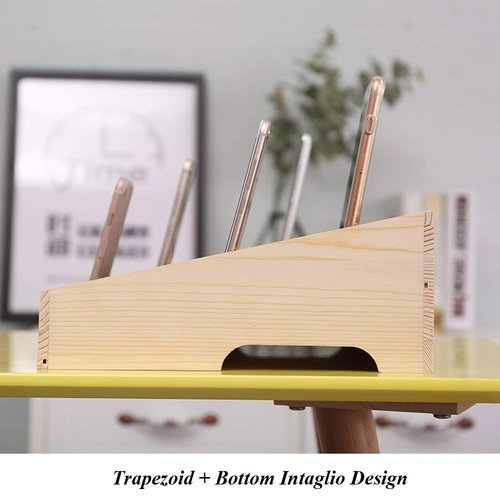 No-branded Serlife Wood Cell Phones Storage Box Pencil Mobile Phone Holder Classroom Desktop Organizer (Maple, 36 Cells)