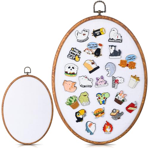 Yalikop White Fabric Pin Display Board 11.4 x 8.6 Inches for Enamel Pins & Badges