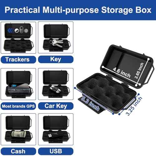 Yimaut Upgraded Magnetic Key Holder Under Car With Faraday Bag, Hide a Key Outside, Waterproof Magnetic Key Box for Under Car, Hide a Key Magnetic Car, Magnetic Storage Box