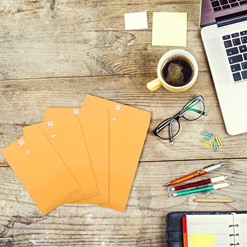 Frienda 50 Pcs Kraft Clasp Envelopes - 4 Sizes, Yellow, Office & Organization