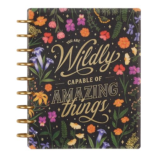 Happy Planner Disc-Bound Planner Jan.?Dec. 2026, Includes 3 Extra Months and 2 Sticker Sheets, Classic Size, 7" x 9.25", Dashboard Layout, Grounded Magic