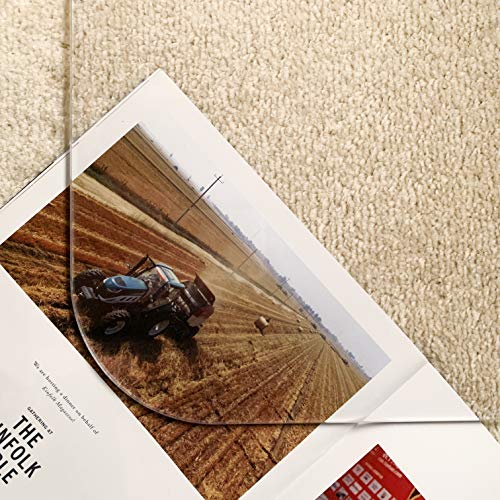 MuArts 1/5 Inch Thick Crystal Clear Office Chair Mat for Carpet & Hardwood Floors, 32x54 Inches