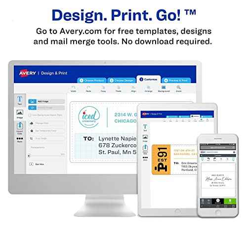 Avery Printable Blank Shipping Labels, 2.5" x 4", White, 800 Labels, Laser Printer, Permanent Adhesive (5817)