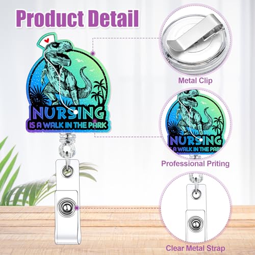 24 Pcs Funny Badge Reel Nurse Cute Retractable Name ID Clip Badge Holder for Doctor Student Medical Assistant Coworker Work Accessories Bulk Gifts(Medical Style)
