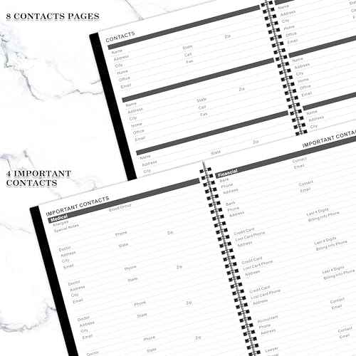 2026-2027 Monthly Planner/Calendar - 2 Year Monthly Planner 2026-2027, Jan.2026 - Dec.2027, 9" x 11", 2 Years Calendar 26-27 with Tabs,+Contacts + Back Pocket + Twin-wire Binding - Black