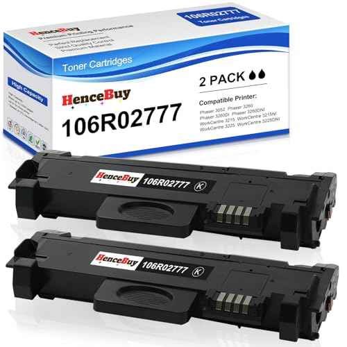 106R02777 Compatible Toner Cartridge Replacement for Xerox 106R02777 Black Toner Cartridge,Work for Xerox WorkCentre 3215 3215NI 3225 3225DNI Phaser 3260 3260DI 3260DNI 3052 (Black,2-Pack)