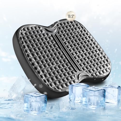 NEW-Vi Office Seat Cushion with Cooling Gel & Memory Foam for Tailbone Pain Relief, Sciatica & Back Support - Waterproof & Anti-Slip Base for Office Chair, Car, Wheelchair