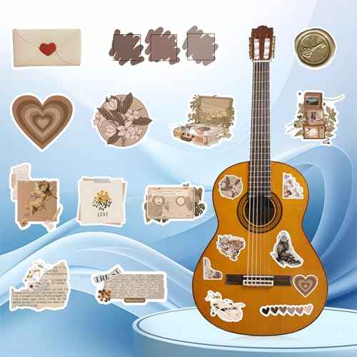120Pcs Vintage Stickers, Waterproof Scrapbook Aesthetic Sticker for Daily Planner, Water Bottles, Handbook Junk Diary Stickers, Adults Scrapbooking Journaling Supplies DIY Paper Crafts