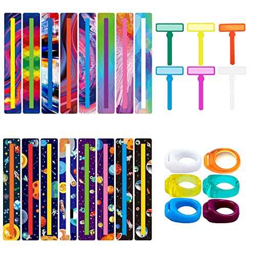 28 Pieces Dyslexia Tools for Kids Dyslexia Reading Strips for Dyslexic Students, Guided Reading Strips Trackers for Kids, Teacher Education Classroom Supplies (Fresh Sets)