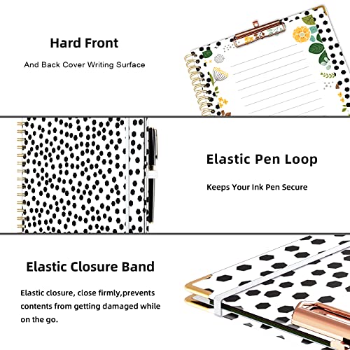 Ospelelf Polka Dots Clipboard with Storage 8.5 x 11 Padfolio Organizer — Nurse Office Essentials