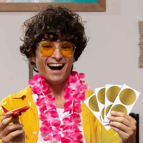 50 Pieces Scratch Off Sticker Labels 2 inch for Scratch Off Stickers Lottery Tickets DIY Raffle Card Creating (Gold, Round 2inch)