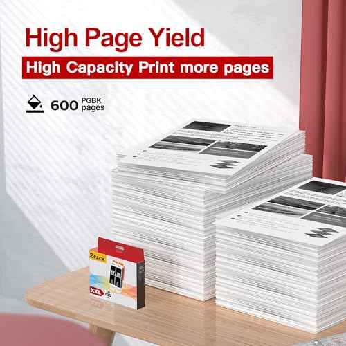PGI-280XXL Black Ink Cartridges Replacement for Canon 280 281 Ink Cartridges to use with Canon TR8620a TS9521C TS9120 TS6220 TR7520 TR7620A TR8520 TS6320 TS9520A TS702A TS8220 TS8320 Pinter (2 PGBK)